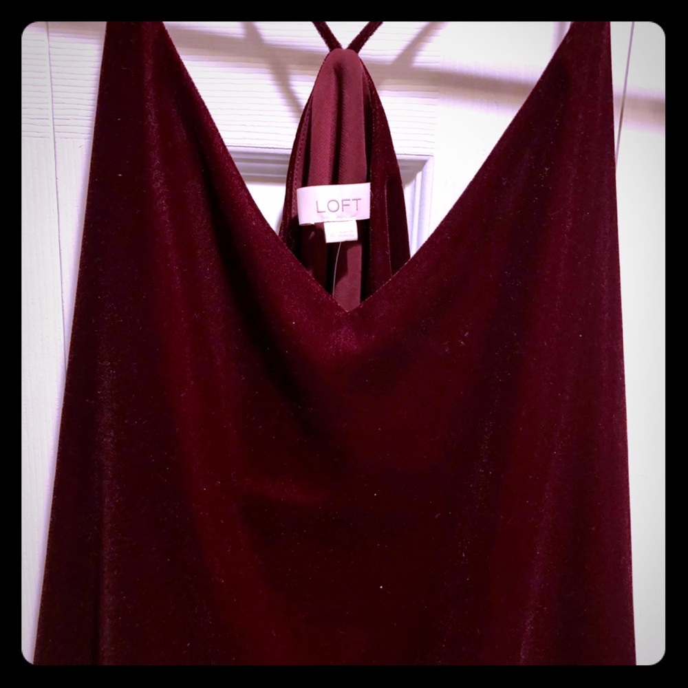 Beautiful Velvet Maroon spaghetti strap top NWT MP